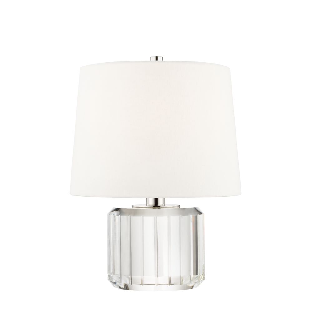 Hudson Valley L1054-PN Hague 1 Light Small Table Lamp in Polished Nickel