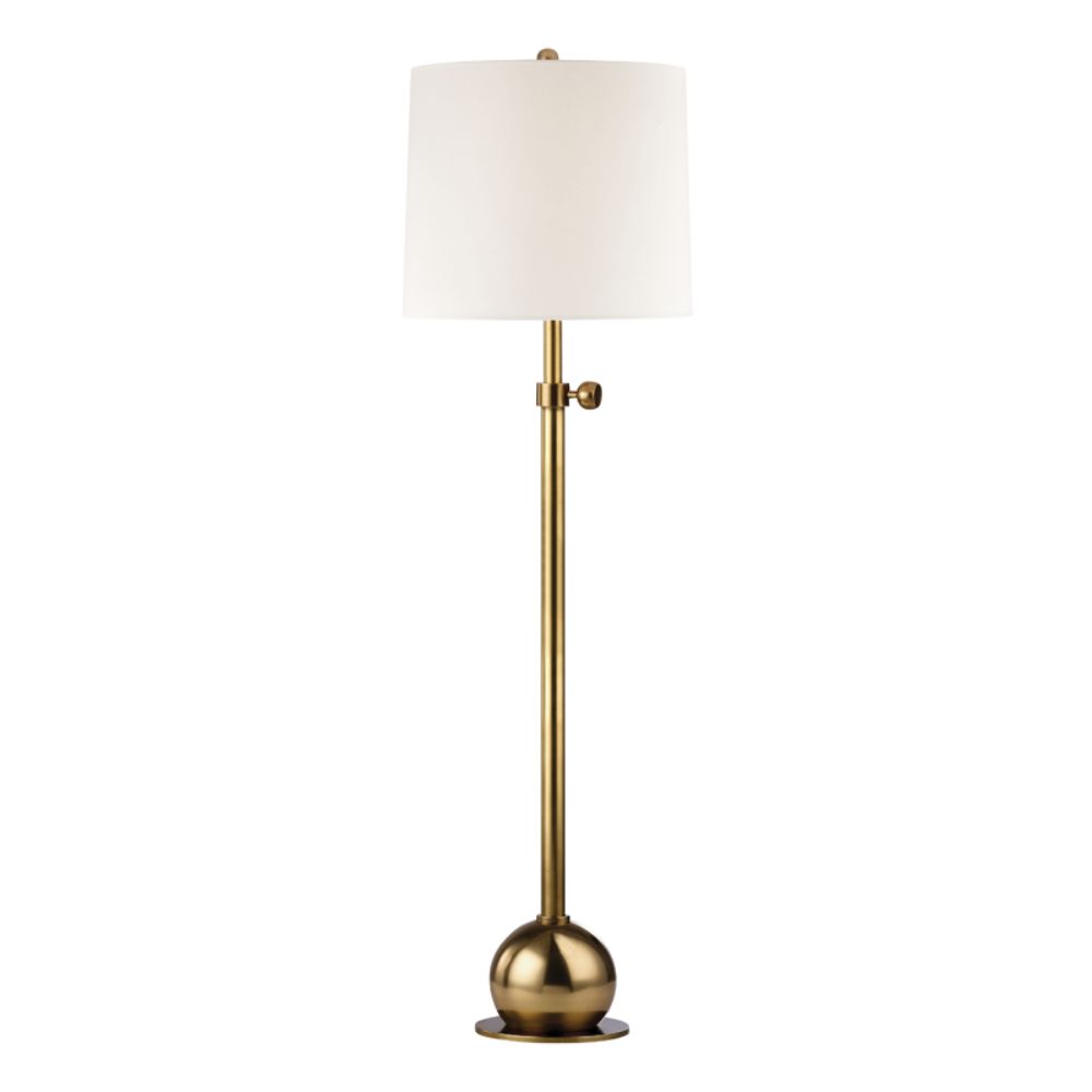 Hudson Valley Lighting L116-VB-WS Marshall 1 Light Adjustable Floor Lam in Vintage Brass