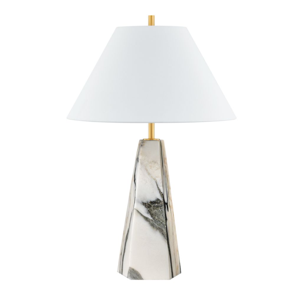 Hudson Valley Lighting L1328-AGB Benicia Table Lamp in Aged Brass
