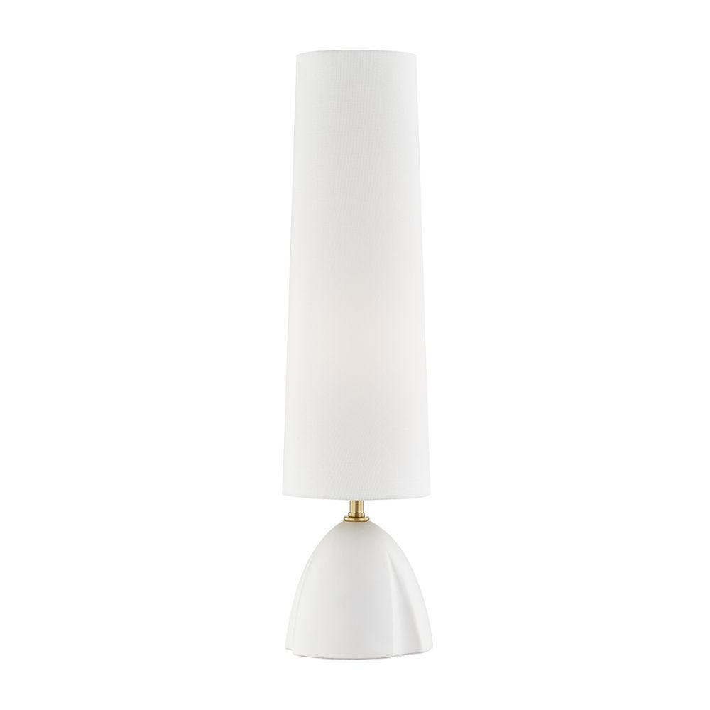 Hudson Valley L1466-WH Inwood 1 Light Table Lamp in White