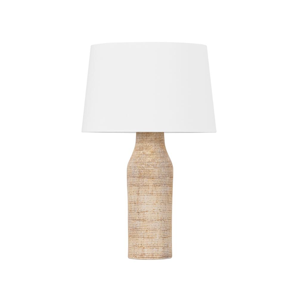 Hudson Valley L1529-AGB/CBW Medina Table Lamp in Aged Brass/ceramic Basketweave