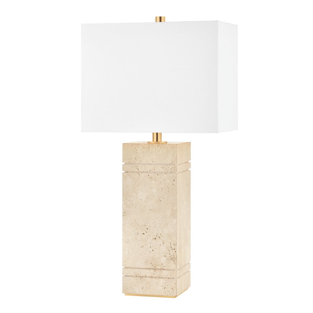 Hudson Valley L1620-AGB 1 Light Table Lamp in Aged Brass