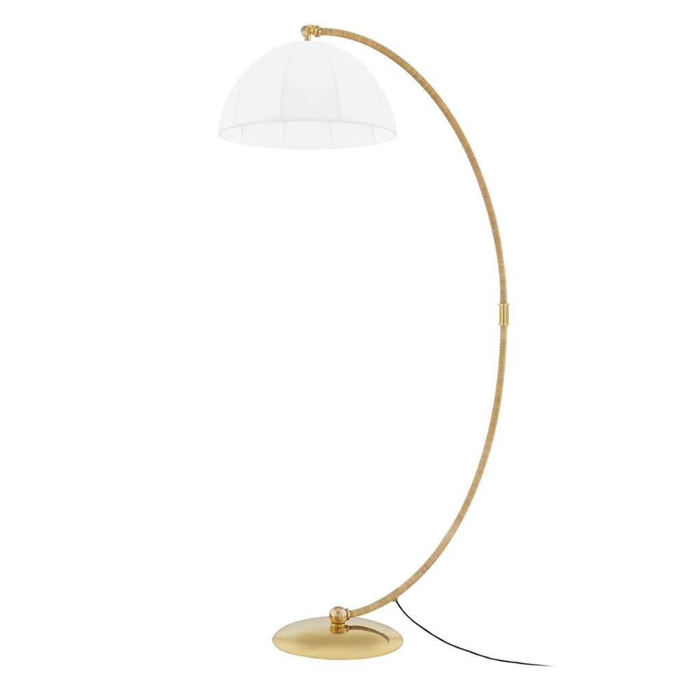 Hudson Valley L1668-AGB 1 Light Floor Lamp in Aged Brass