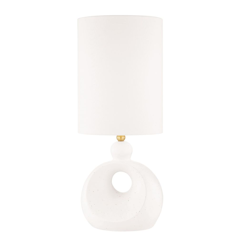 Hudson Valley L1850-AGB/CWS 1 Light Table Lamp in Aged Brass/White Ceramic