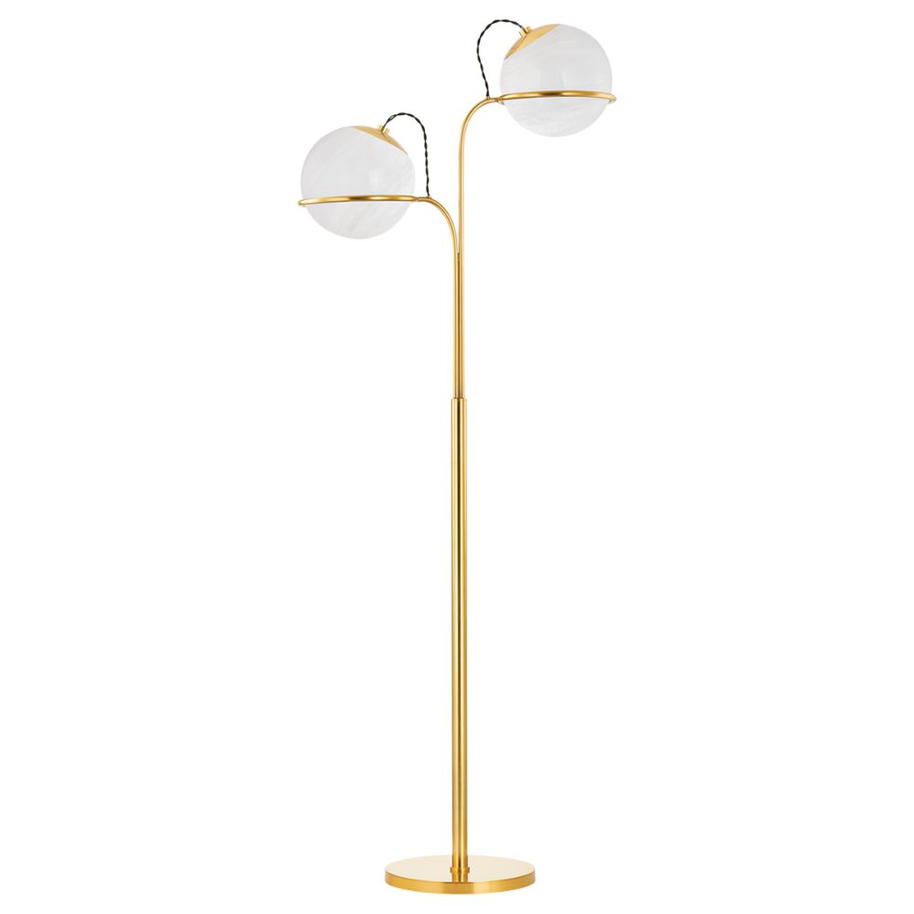 Hudson Valley Lighting L3968-AGB Hingham Floor Lamp in Aged Brass