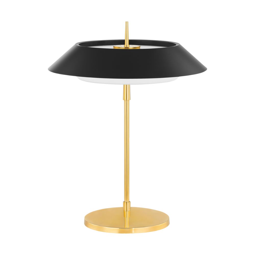 Hudson Valley Lighting L4323-AGB/SBK Westport Table Lamp in Aged Brass/soft Black