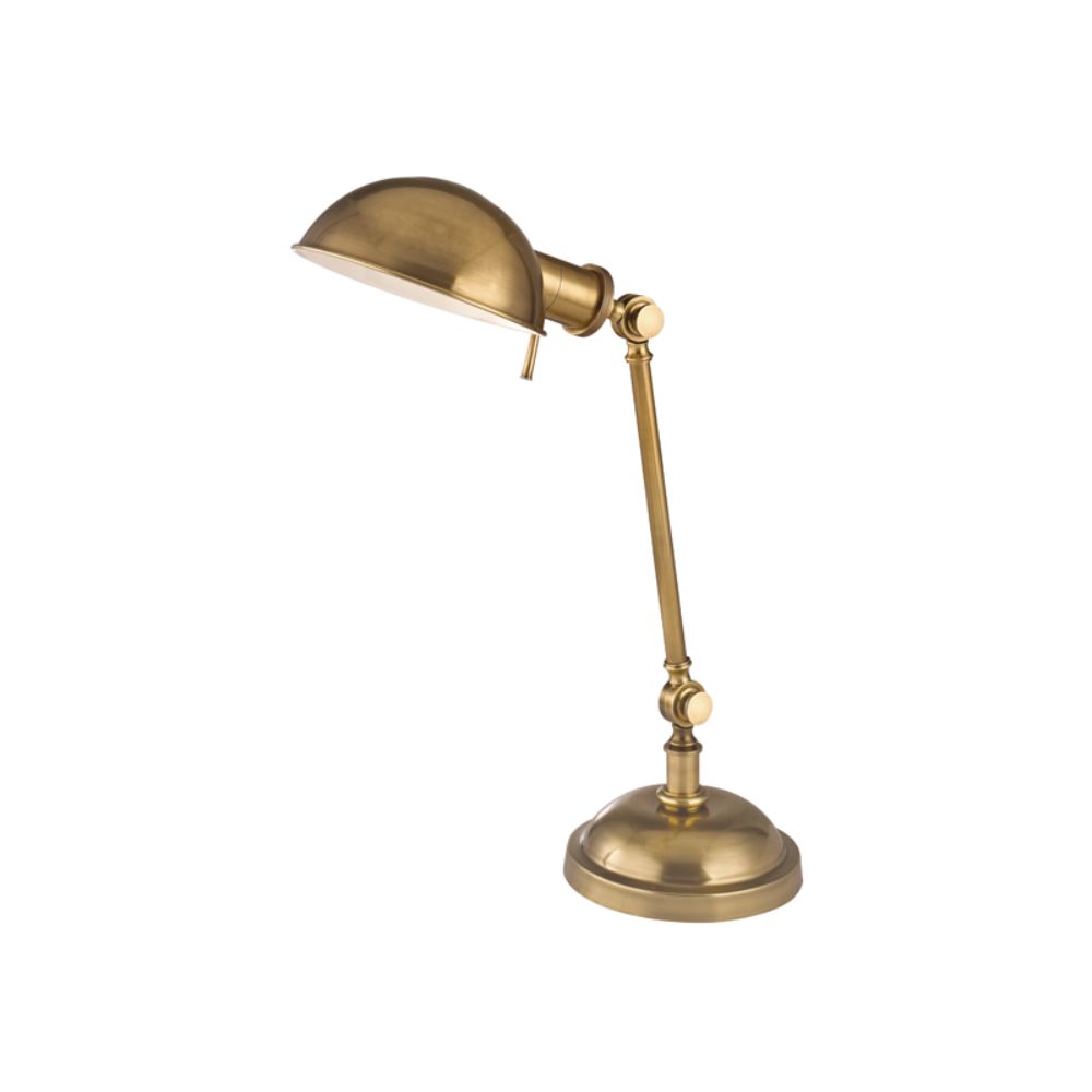 Hudson Valley Lighting L433-VB Girard 1 Light Table Lamp in Vintage Brass