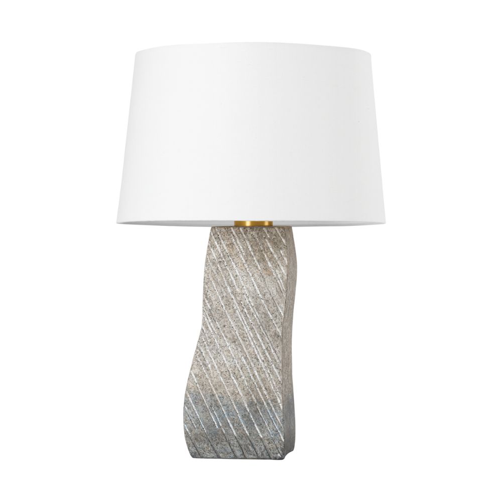 Hudson Valley Lighting L4629-AGB/CDW Raiden Table Lamp in Aged Brass/ Ceramic Windswept White