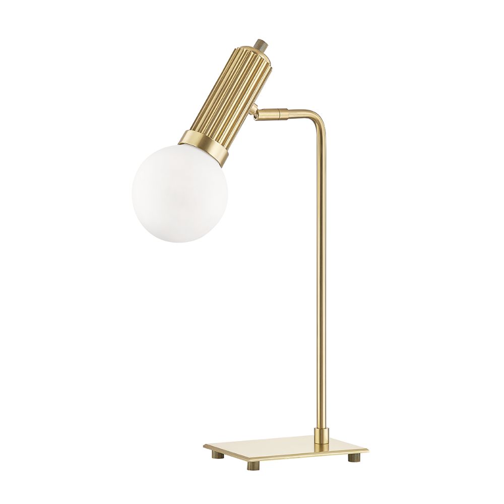 Hudson Valley L5113-AGB Reade 1 Light Table Lamp in Aged Brass