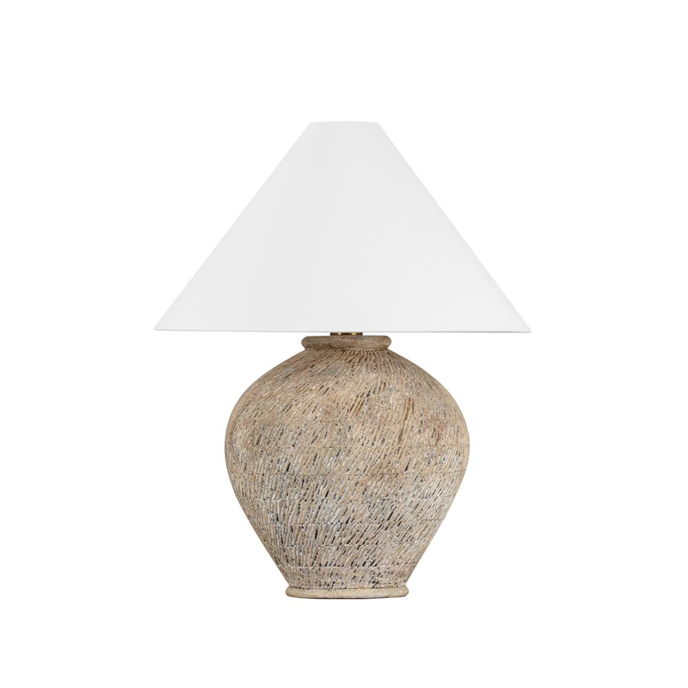Hudson Valley L5330-AGB/CAX Rumbrook Table Lamp in Aged Brass/ceramic Ancient Texture