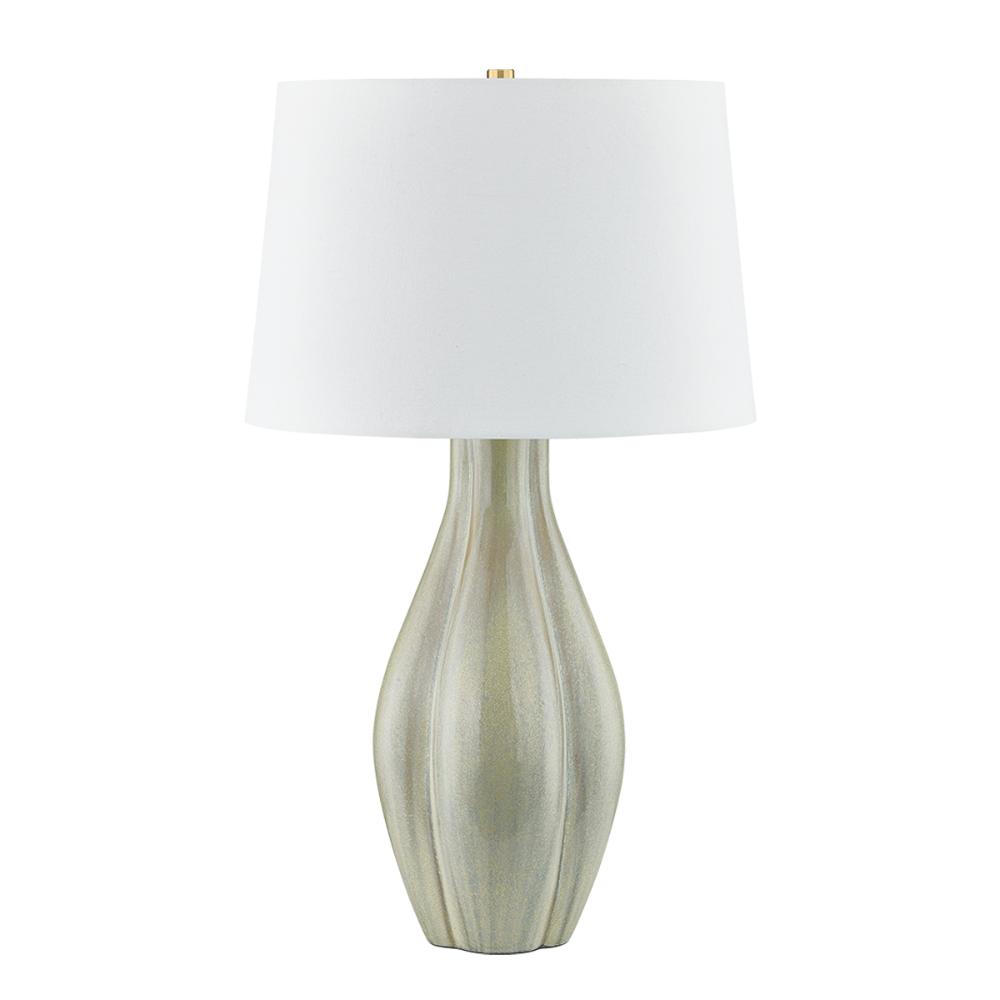 Hudson Valley L7231-AGB/C02 Galloway Table Lamp in Aged Brass/ceramic Coastal Green