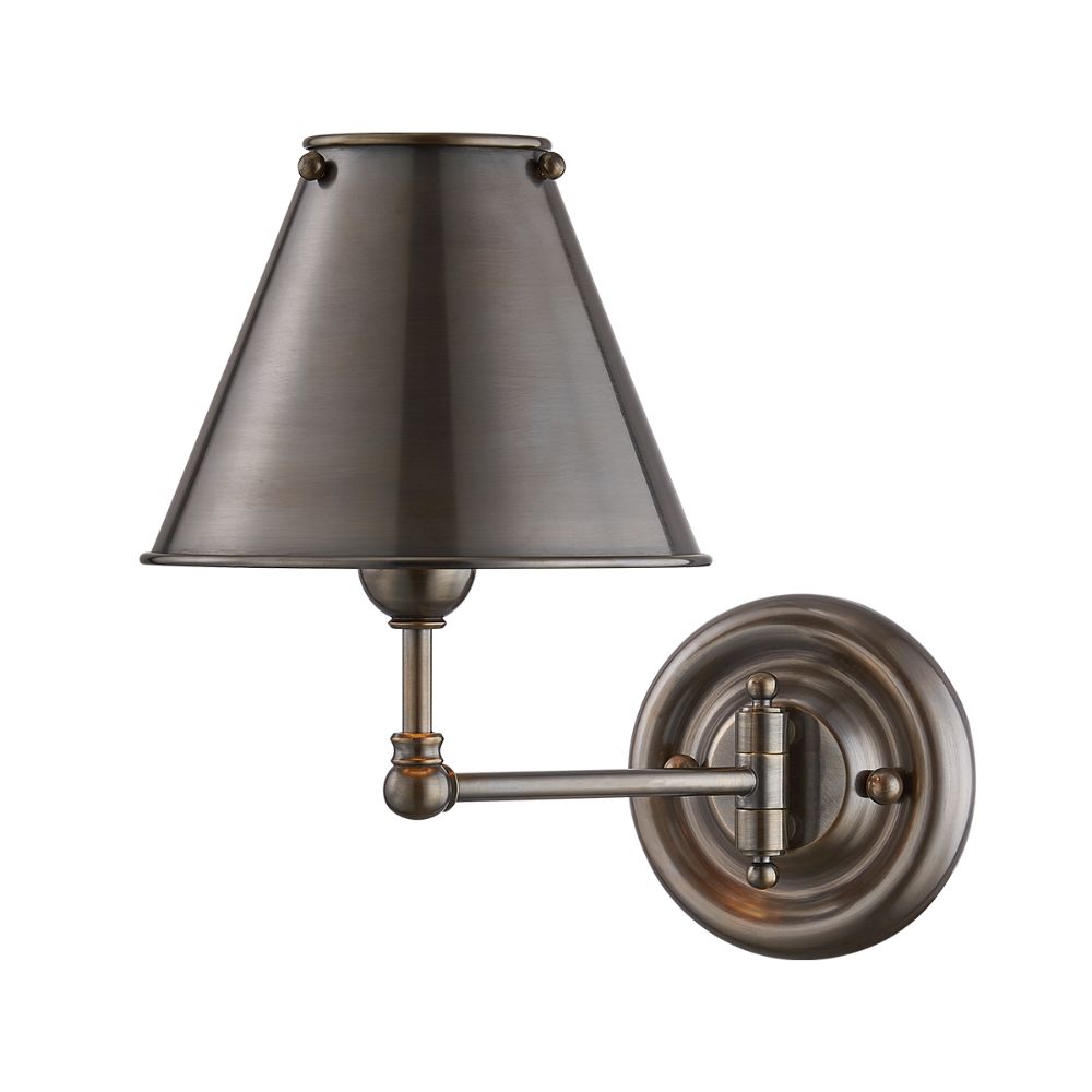 Hudson Valley MDS101-DB-MS 1 Light Wall Sconce W/ Metal Shade