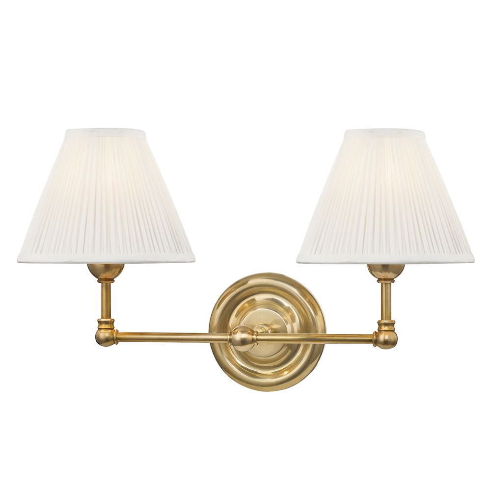 Hudson Valley MDS102-AGB 2 Light Wall Sconce