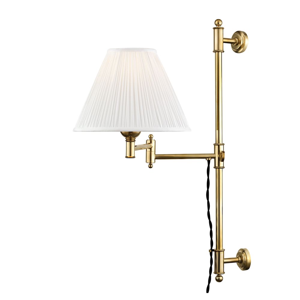 Hudson Valley MDS104-AGB 1 Light Adjustable Wall Sconce