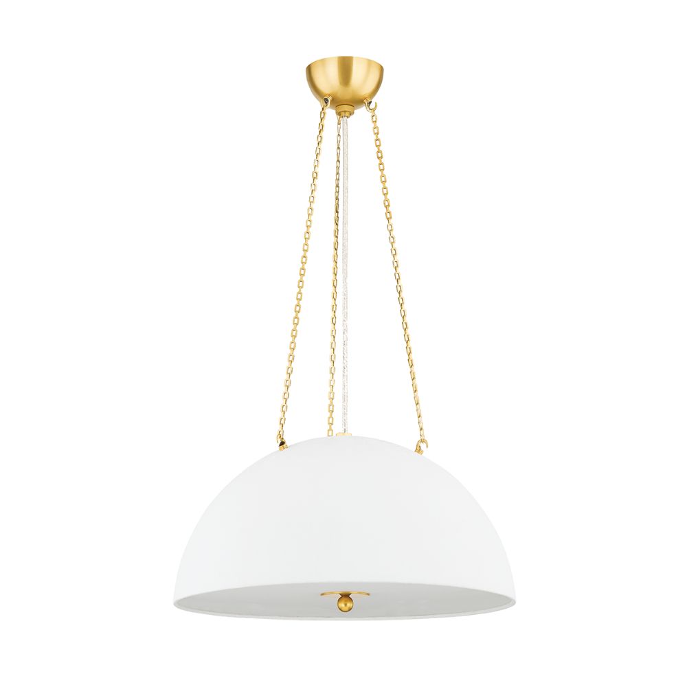 Hudson Valley MDS1100-AGB/WP 3 Light Pendant in Aged Brass