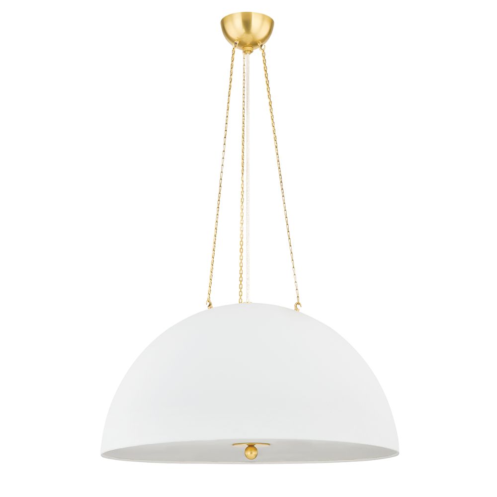 Hudson Valley MDS1101-AGB/WP 4 Light Pendant in Aged Brass