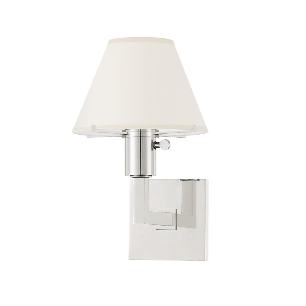 Hudson Valley MDS130-PN 1 Light Wall Sconce in Polished Nickel