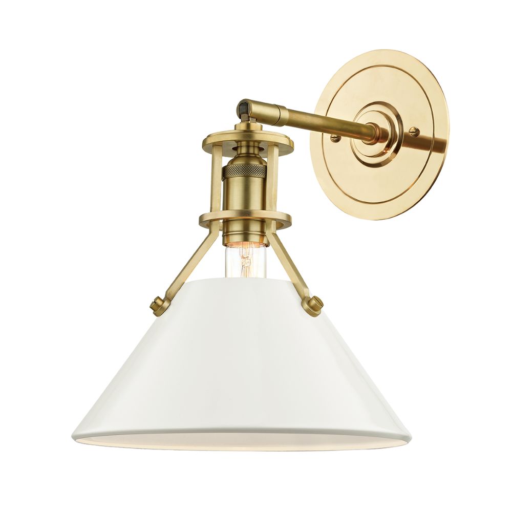 Hudson Valley MDS350-AGB/OW 1 Light Wall Sconce