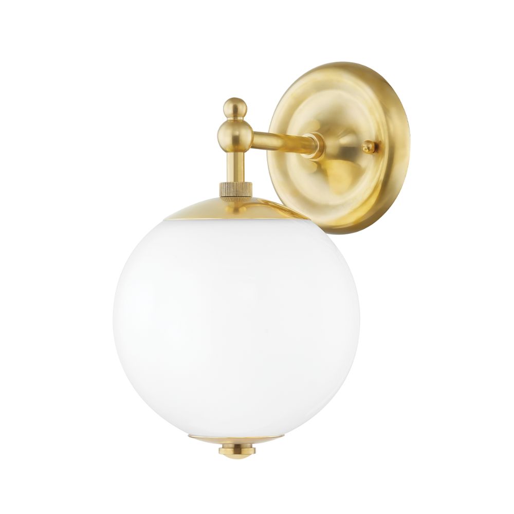 Hudson Valley MDS702-AGB 1 Light Wall Sconce in Aged Brass