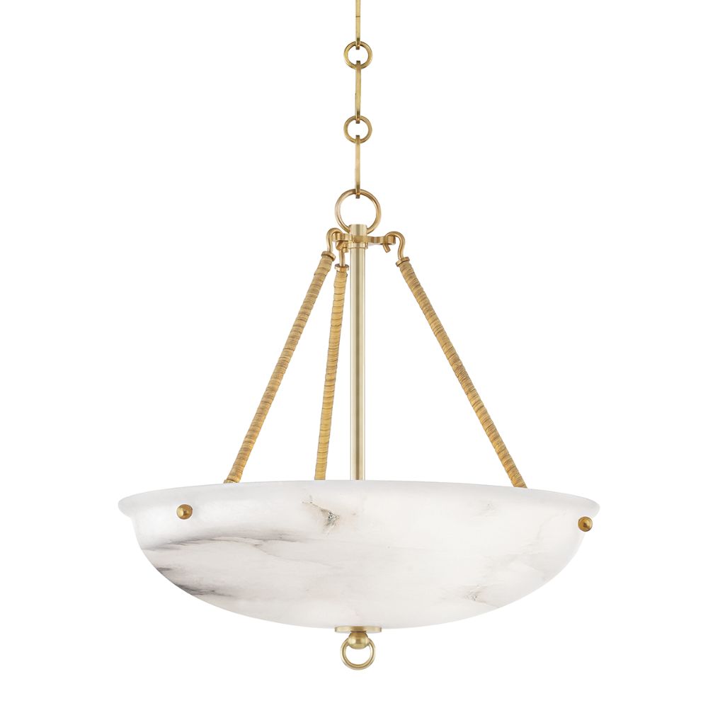 Hudson Valley MDS811-AGB 3 Light Pendant in Aged Brass