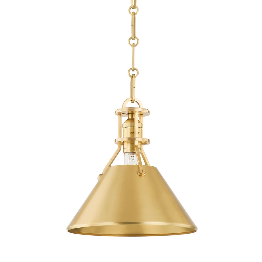 Hudson Valley MDS951-AGB 1 Light Pendant in Aged Brass