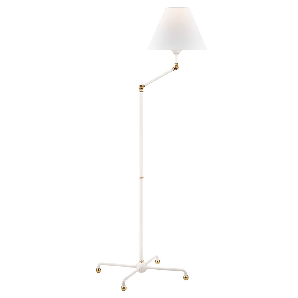 Hudson Valley MDSL110-AGB/WH Classic No.1 1 Light Floor Lamp
