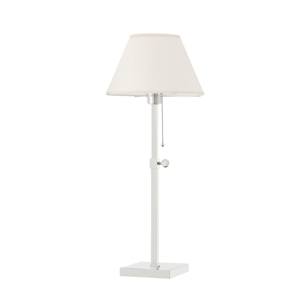 Hudson Valley MDSL132-PN 1 Light Table Lamp in Polished Nickel
