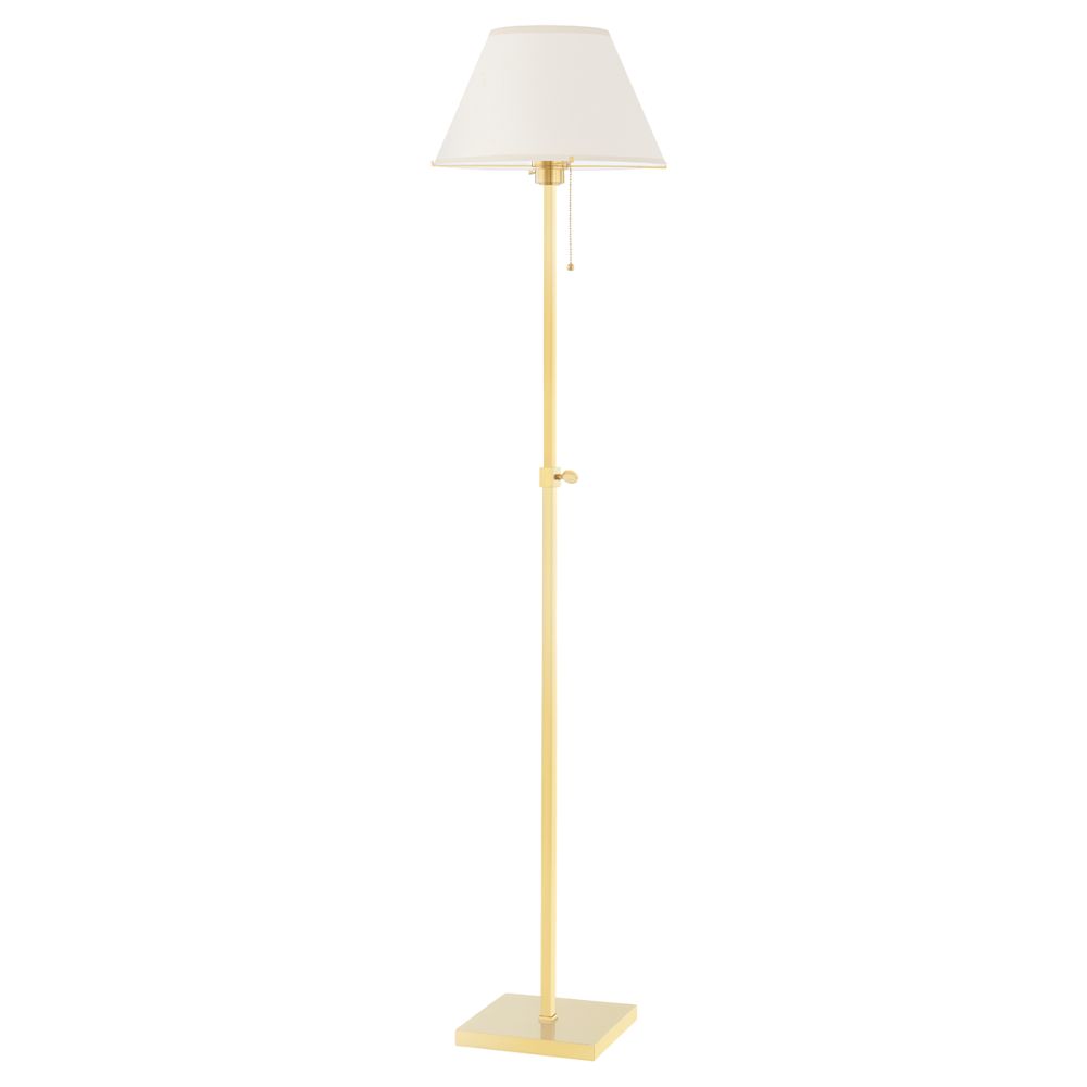 Hudson Valley MDSL133-AGB 1 Light Floor Lamp in Aged Brass