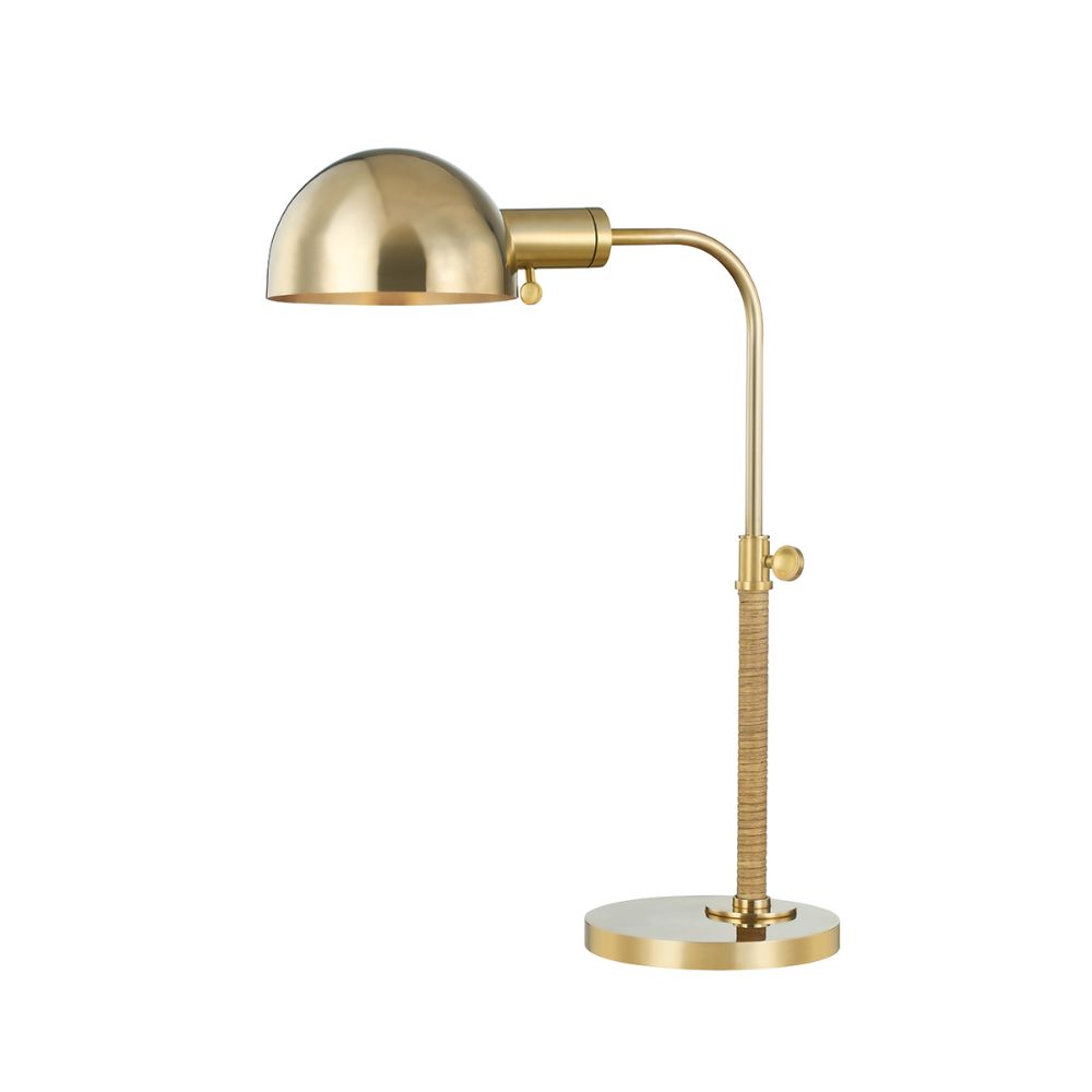Hudson Valley MDSL520-AGB 1 Light Table Lamp in Aged Brass
