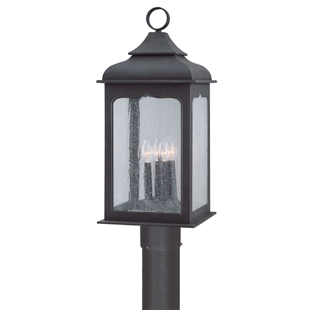 Troy Lighting P2016CI Henry Street 4 Light Large Post Lantern in Colonial Iron