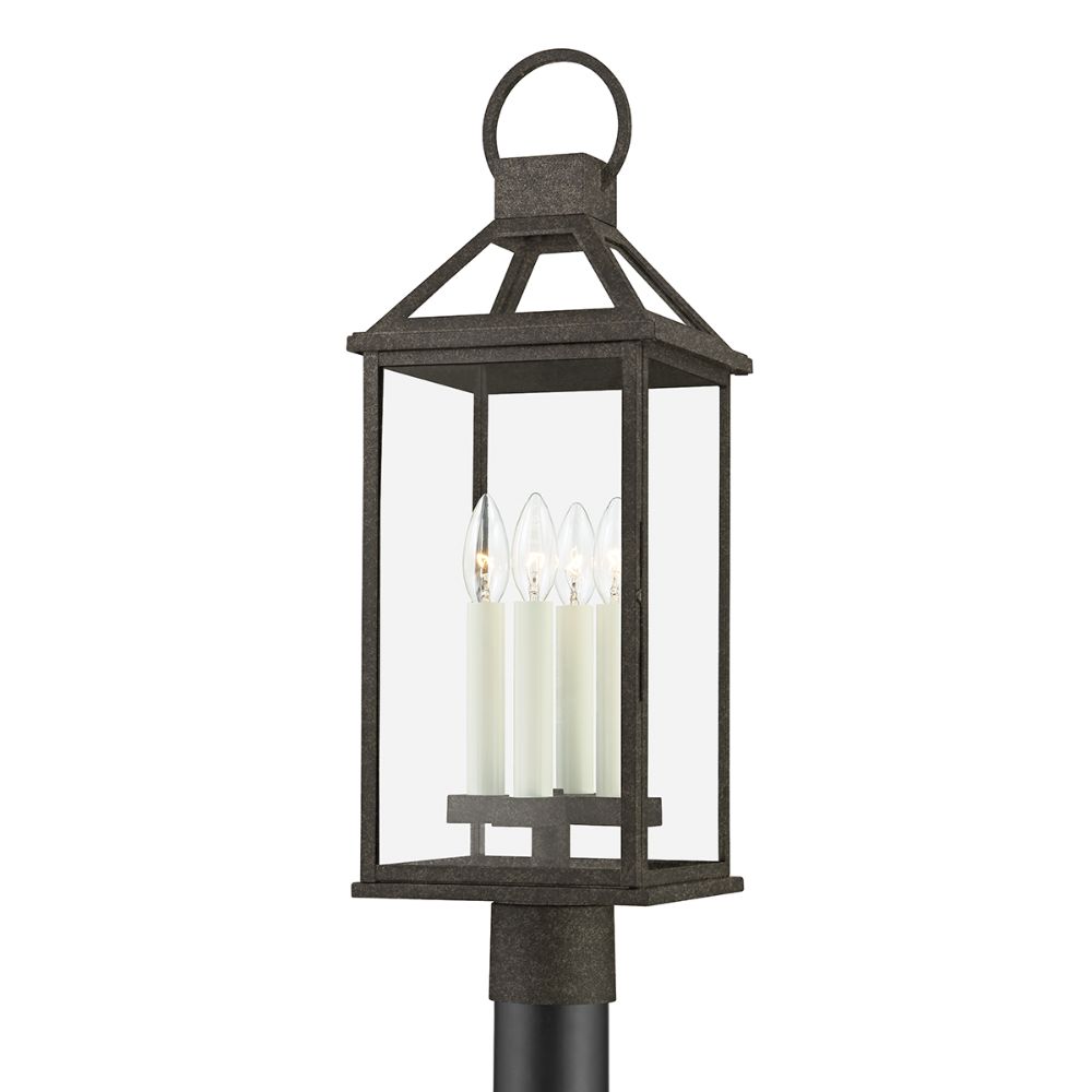 Troy Lighting P2745-FRN Sanders 4 Light Large Exterior Post in French Iron