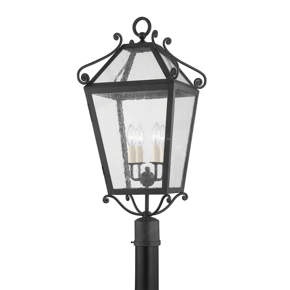 Troy Lighting P4129-frn 4 Light Exterior Pendant In French Iron