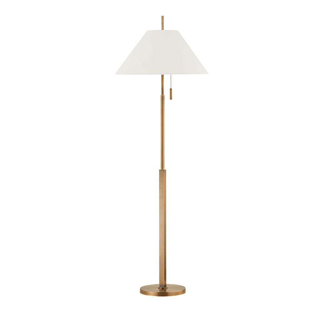 Troy Lighting PFL5769-PBR Clic 1 Light Floor Lamp In Patina Brass
