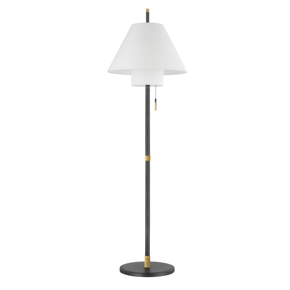 Hudson Valley PIL1899401-AGB/DB 1 Light Floor Lamp in Aged Brass