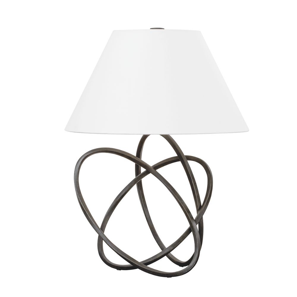 Troy Lighting PTL1024-FRN Miles 1 Light Table Lamp In French Iron