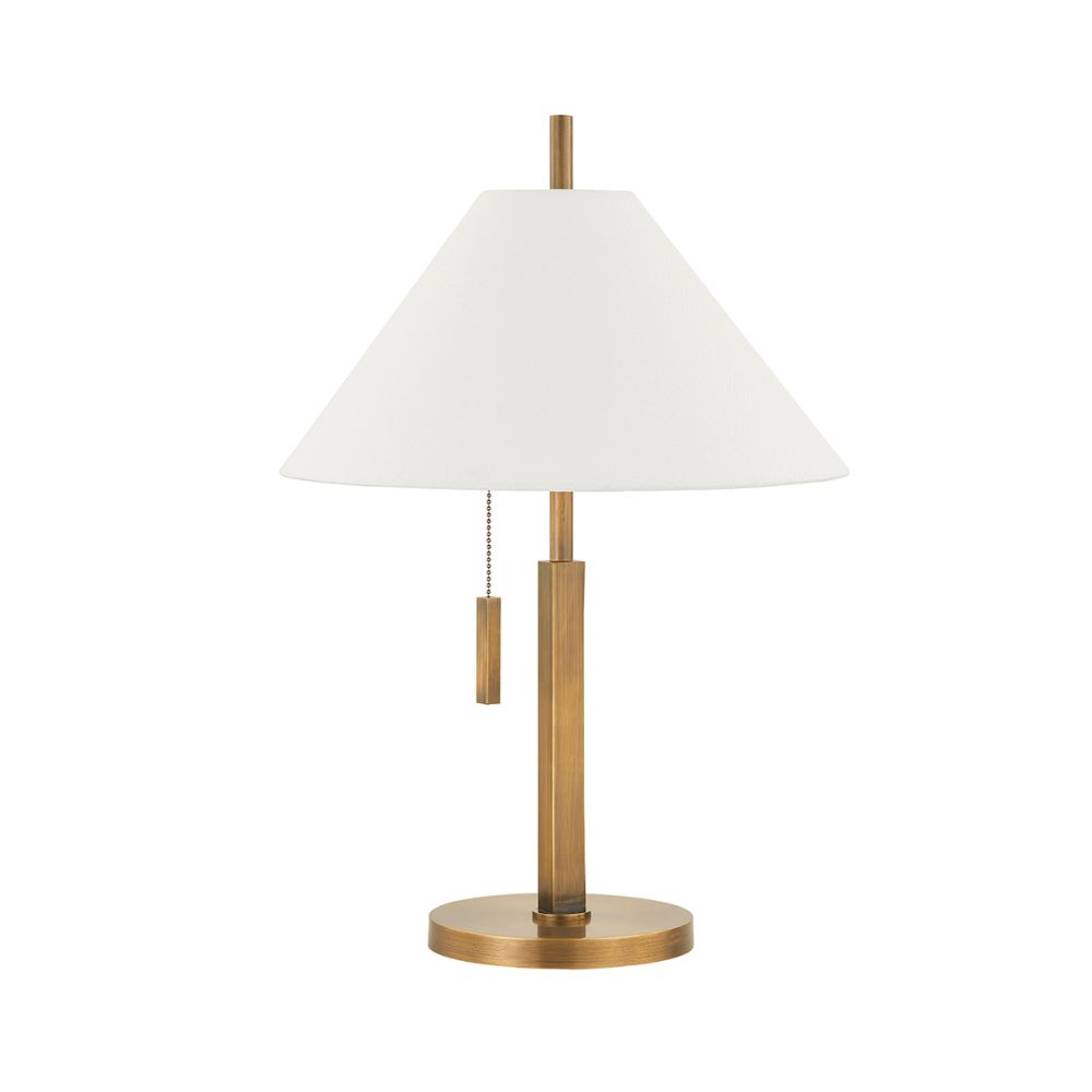 Troy Lighting PTL5722-PBR Clic 1 Light Table Lamp In Patina Brass