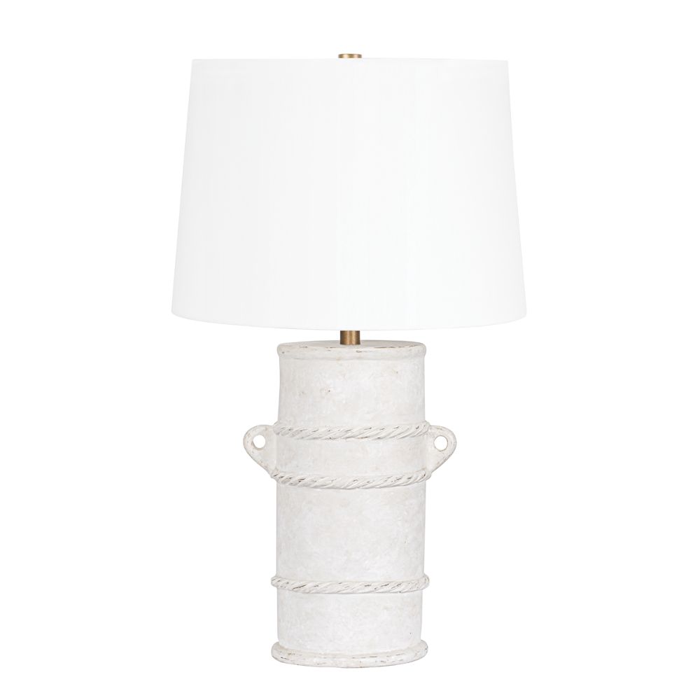 Troy Lighting PTL9328-PBR/CWT Table Lamp in Patina Brass
