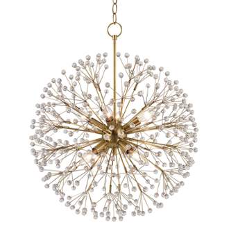 Hudson Valley 6020-AGB DUNKIRK I-20" CHANDELIER Aged Brass