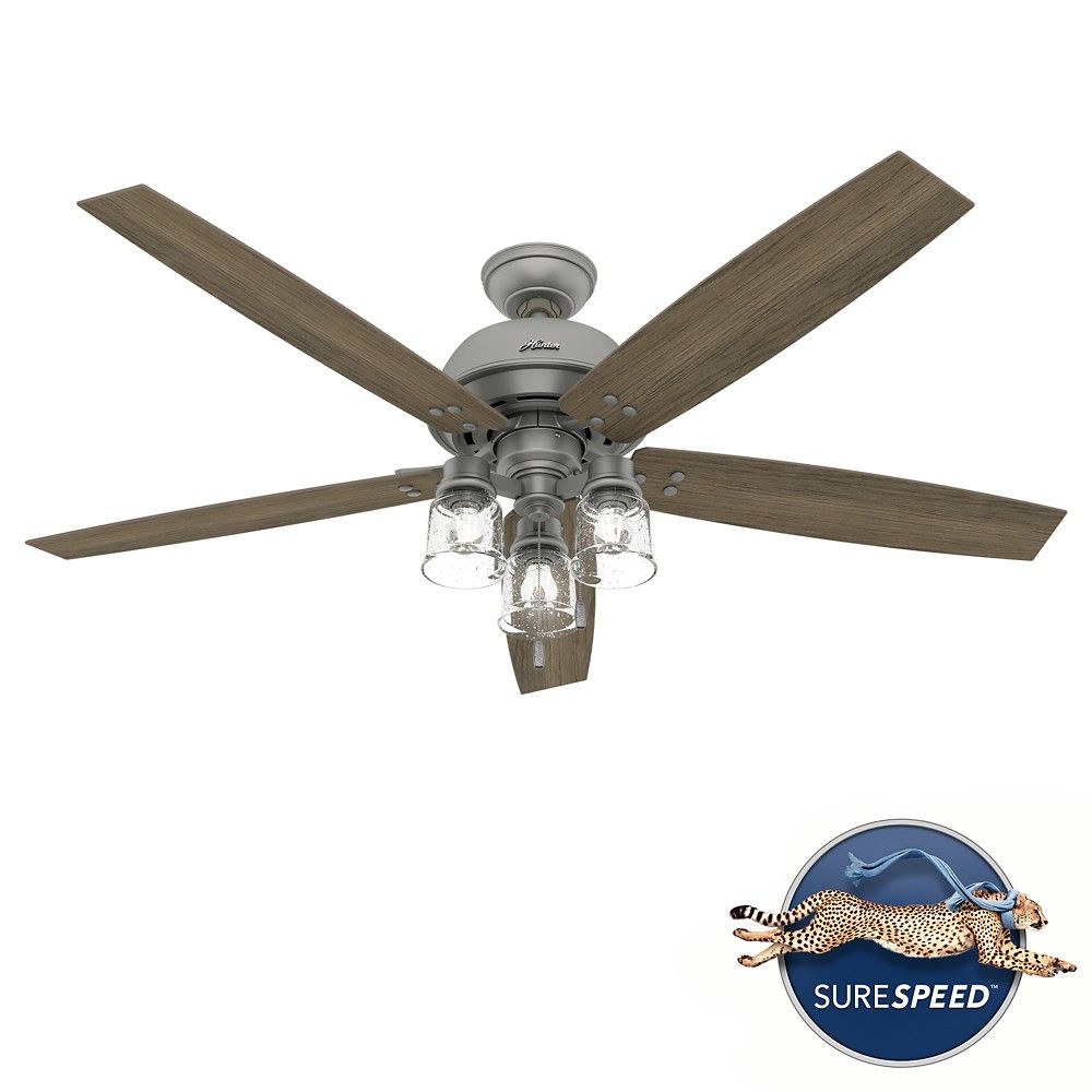 Hunter 51200 Churchwell With LED Light 60 Inch Ceiling Fan in Noble Bronze