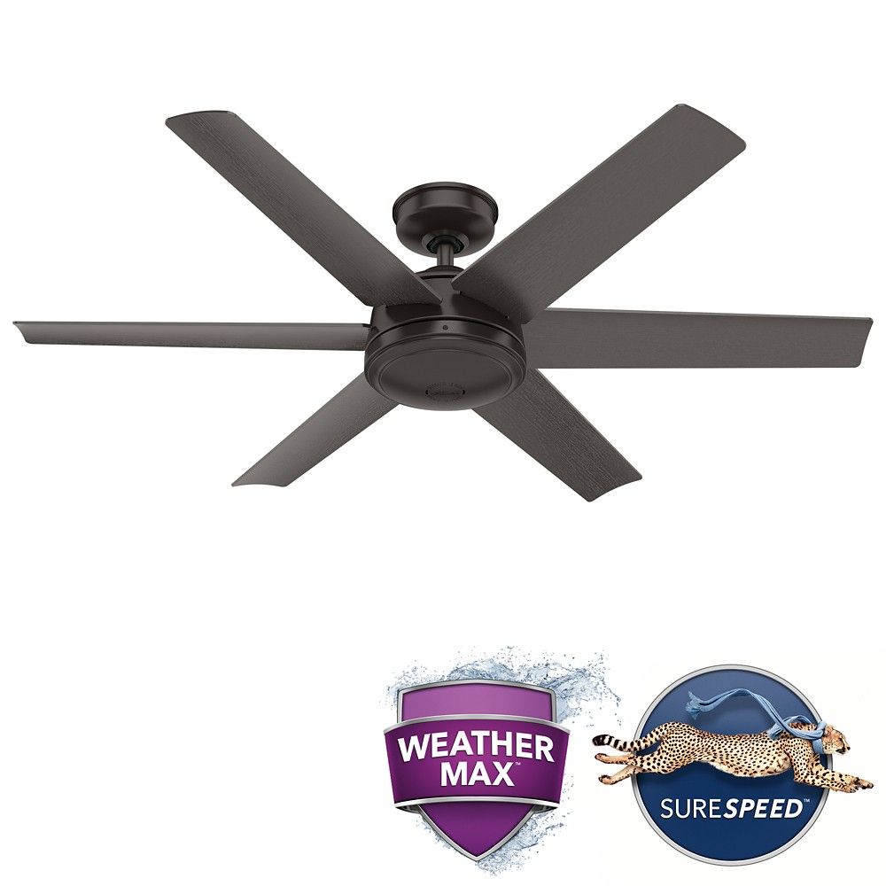 Hunter 51205 Pacer With LED Light 44 Inch Ceiling Fan in Fresh White