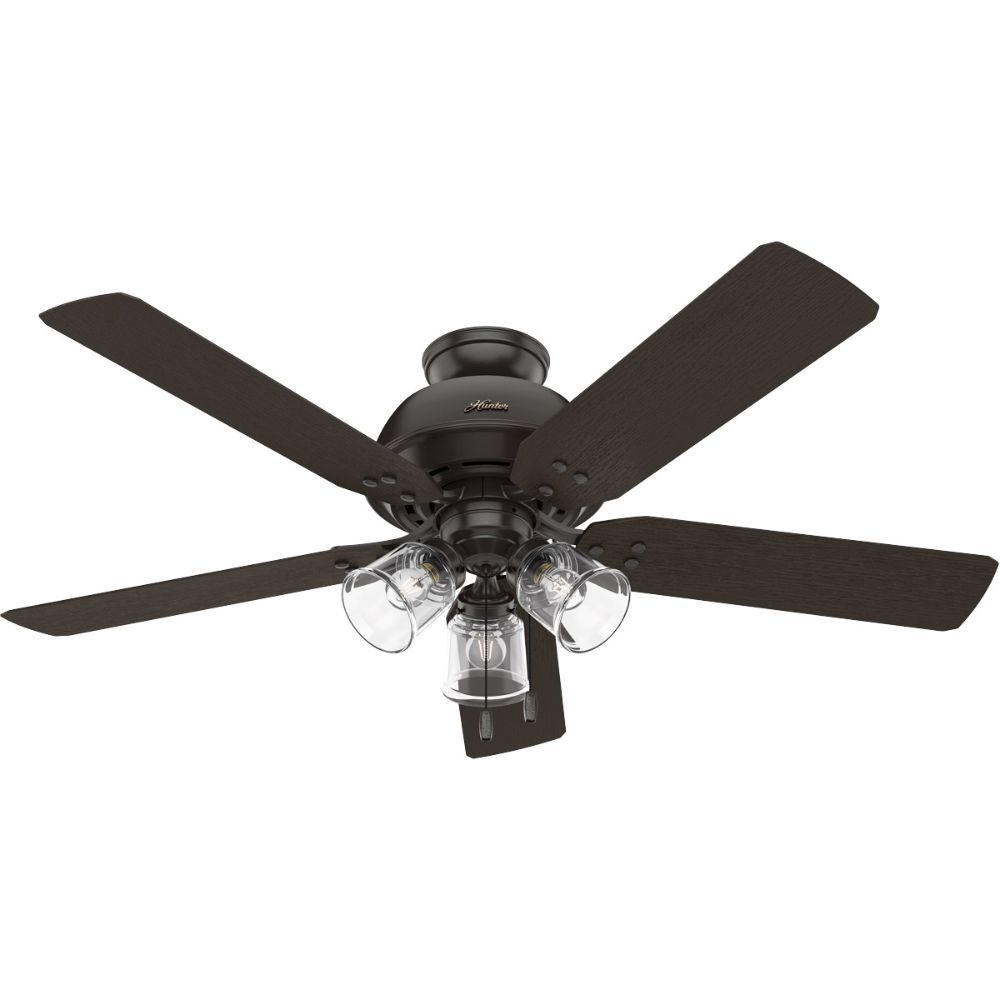 Hunter 51364 River Ridge Outdoor With LED Light 52 Inch Ceiling Fan in Noble Bronze