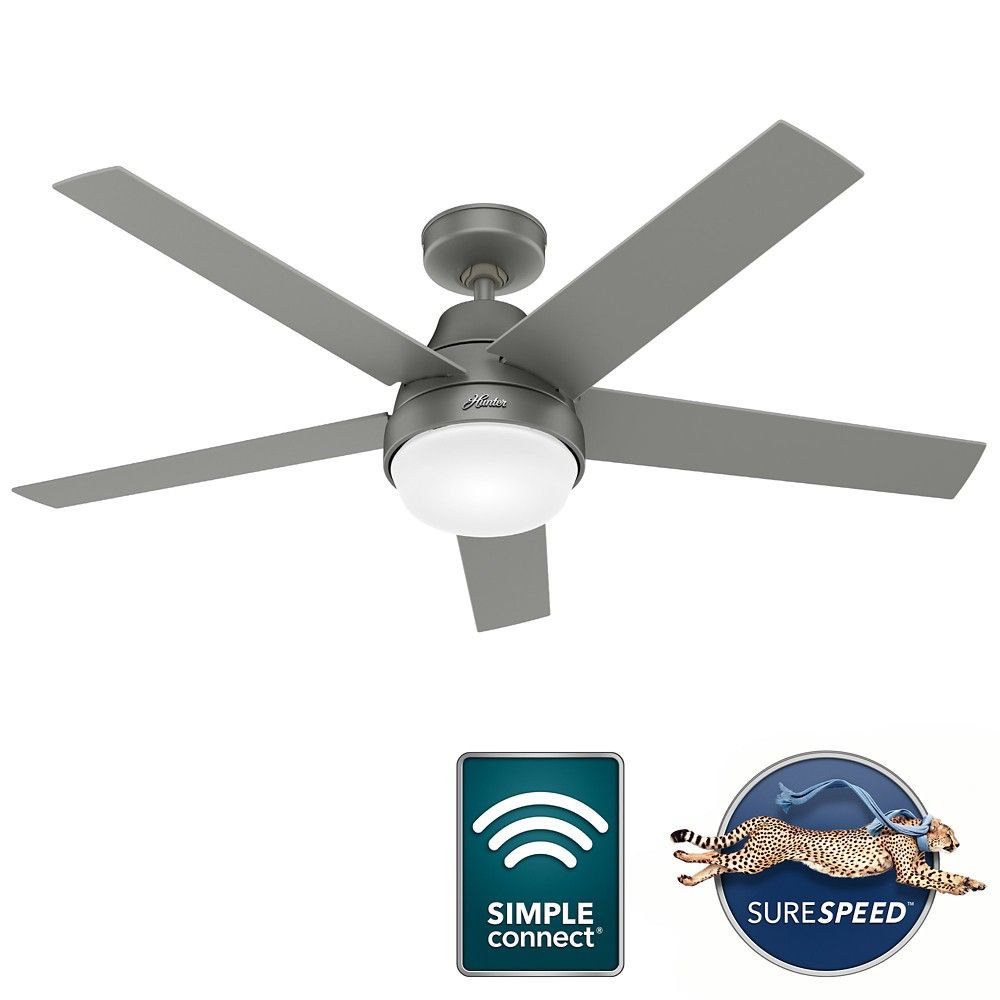 Hunter 51375 Phenomenon With LED Light 60 Inch Ceiling Fan in Matte White