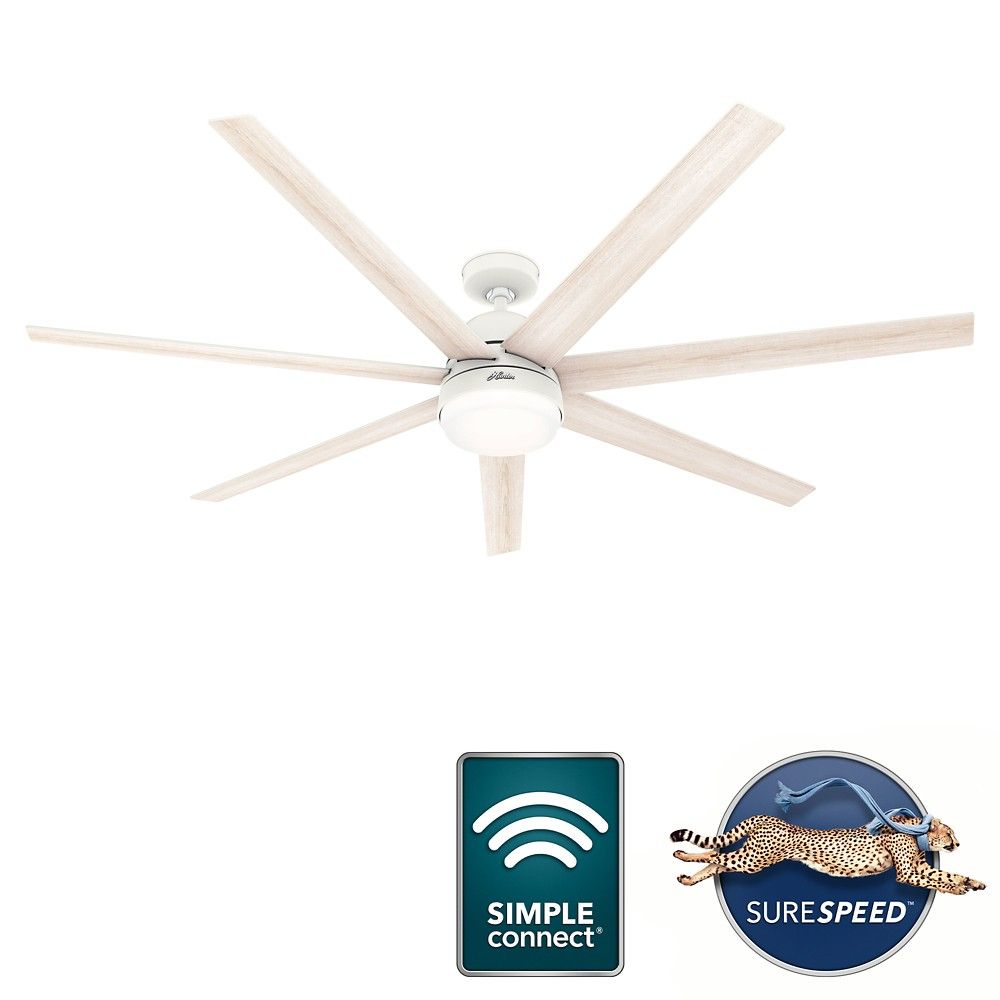 Hunter 51379 Phenomenon With LED Light 70 Inch Ceiling Fan in Matte Black