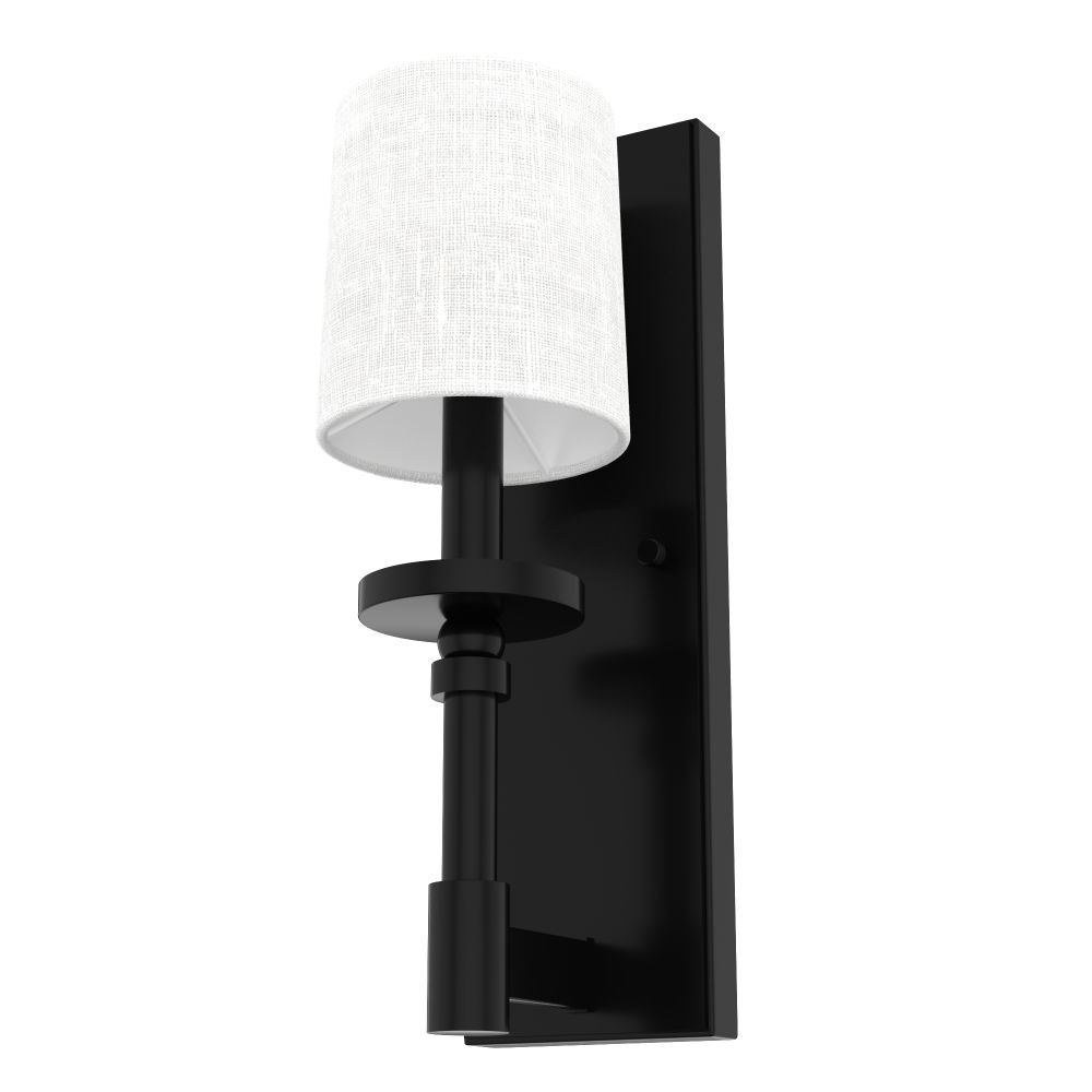 Hunter Fans 19692 Briargrove 1 Light Wall Sconce in Matte Black