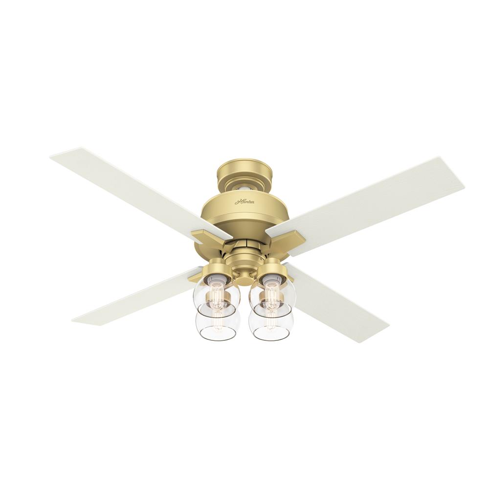 Hunter Fans 59651 Vivien with LED Light 52 inch Ceiling Fan in Modern Brass