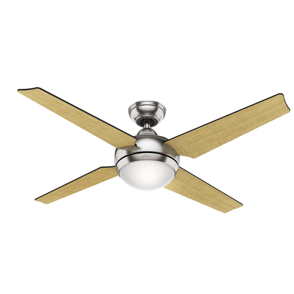 Hunter Fans 59072 Sonic with Light 52 inch Ceiling Fan in Brushed Nickel