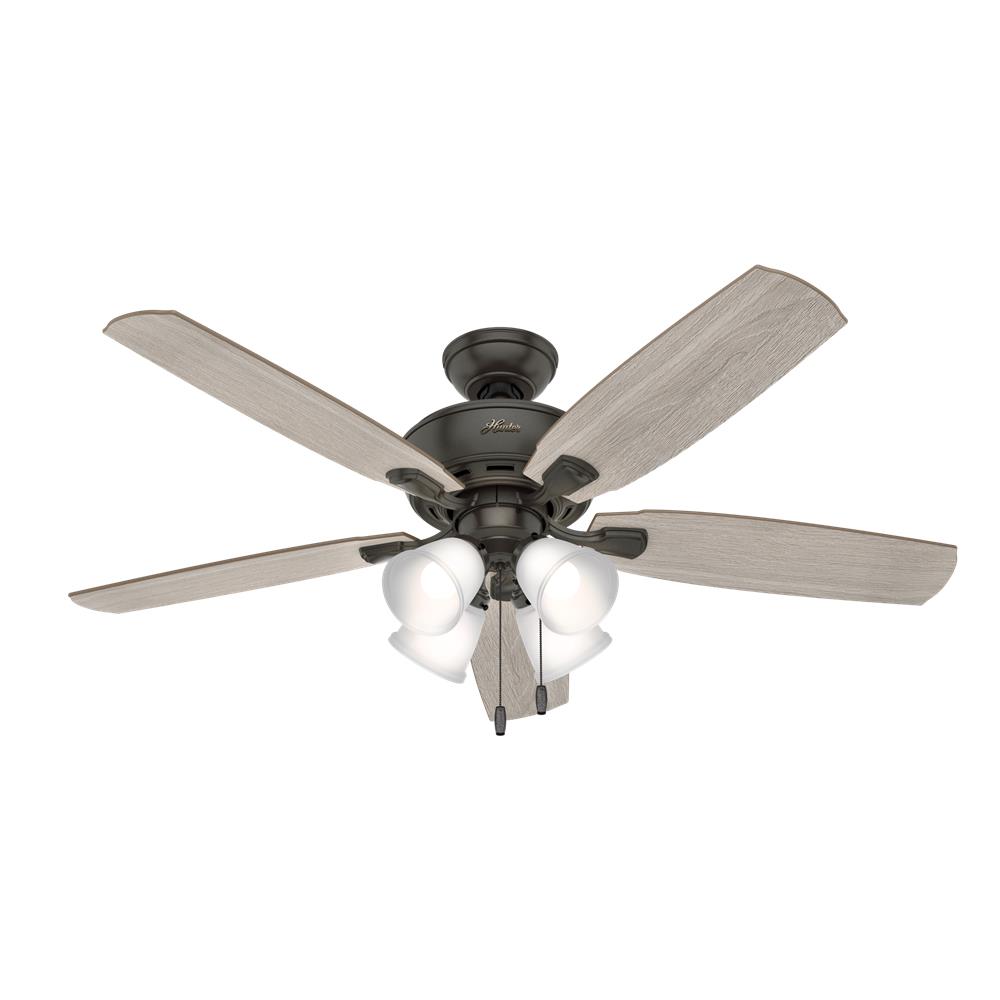 Hunter Fans 53215 Amberlin with 4 LED Lights 52 inch Ceiling Fan in Noble Bronze