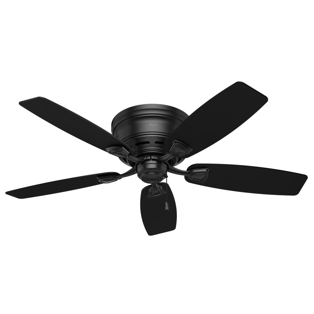 Hunter Fans 53118 Sea Wind Outdoor Low Profile 48 inch Cailing Fan in Matte Black