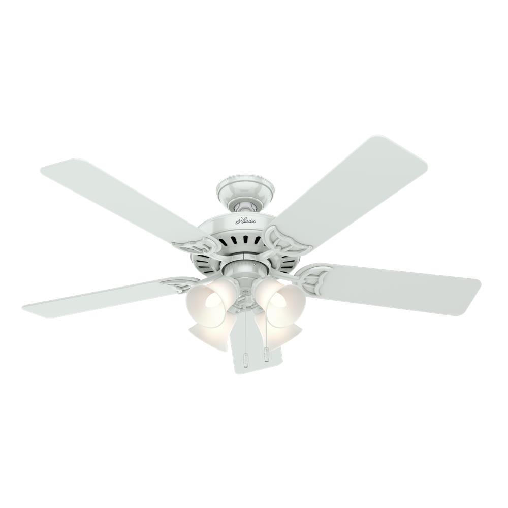 Hunter Fans 53062 Studio Series with 4 Lights 52 inch Ceiling Fan in White