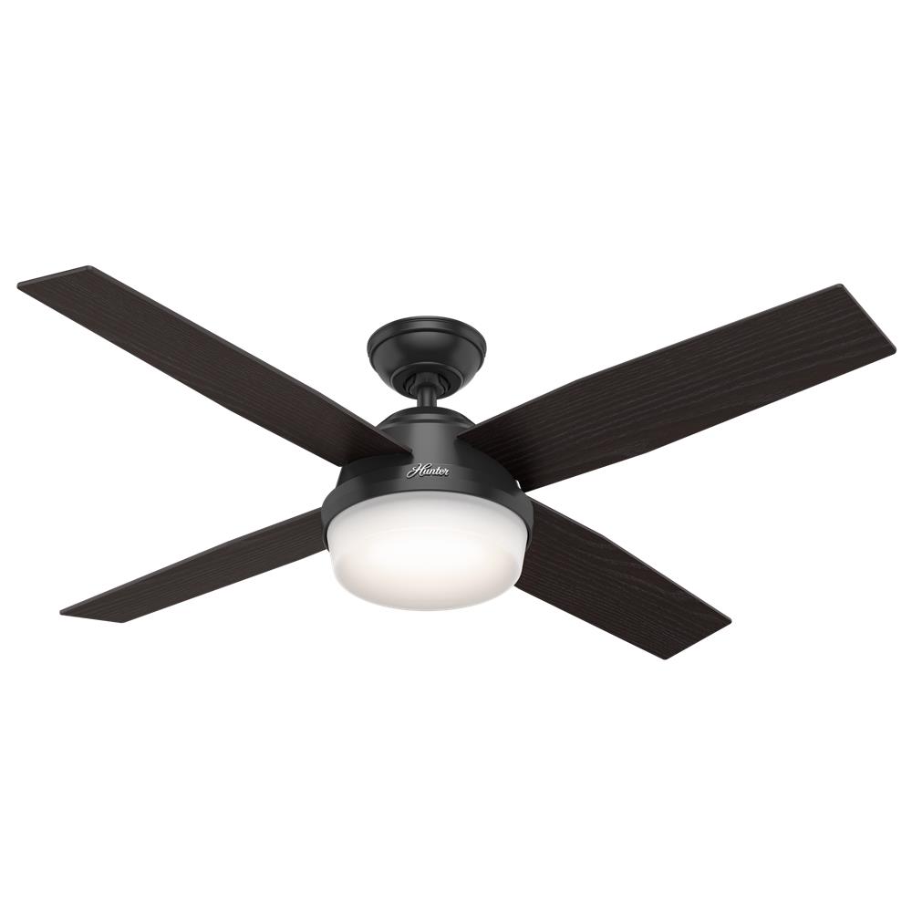 Hunter Fans 59251 Dempsey Outdoor with Light 52 inch Cailing Fan in Matte Black